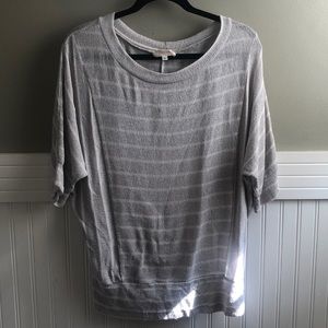 Grey and White Stripped Sweater